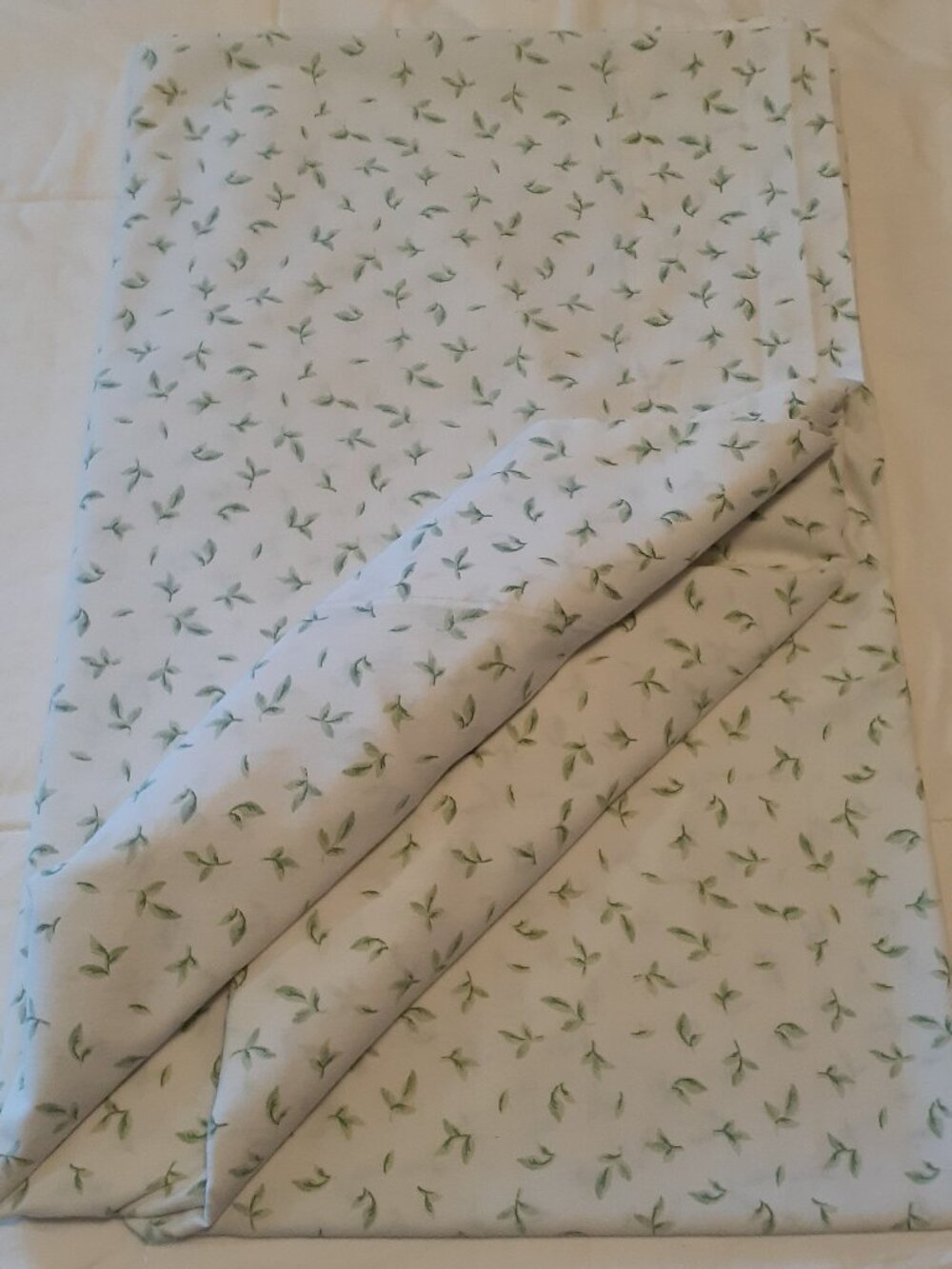 Vintage Green Leaves Flat Sheet Size Double/ Full